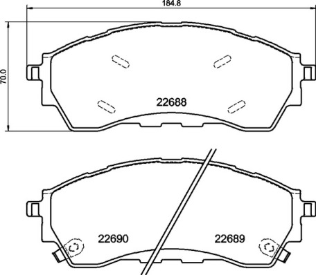 BREMBO Bremsbelagsatz, Scheibenbremse P 24 225