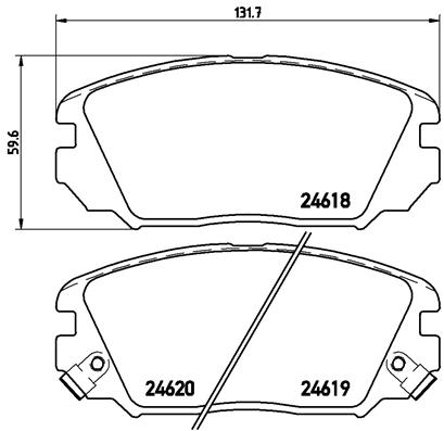 BREMBO Bremsbelagsatz, Scheibenbremse P 30 031