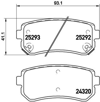 BREMBO Bremsbelagsatz, Scheibenbremse P 30 051X