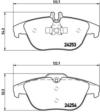 BREMBO Bremsbelagsatz, Scheibenbremse P 50 068X