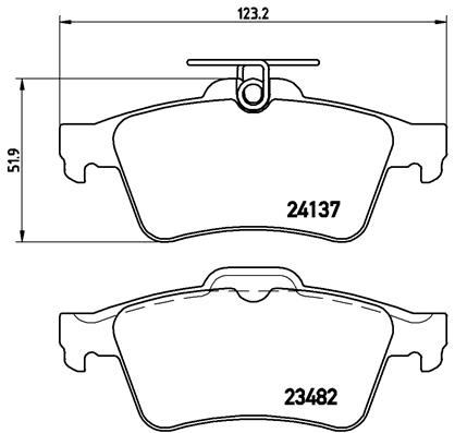 BREMBO Bremsbelagsatz, Scheibenbremse P 59 042X