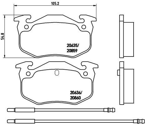 BREMBO Bremsbelagsatz, Scheibenbremse P 61 029