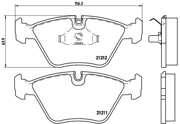 BREMBO Bremsbelagsatz, Scheibenbremse P 61 049