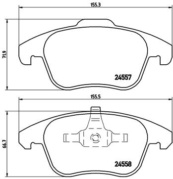 BREMBO Bremsbelagsatz, Scheibenbremse P 61 086