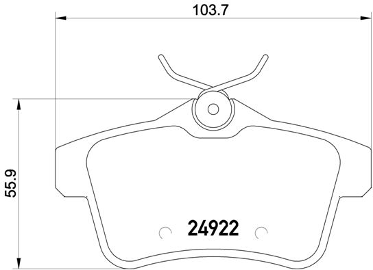 BREMBO Bremsbelagsatz, Scheibenbremse P 61 114