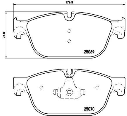 BREMBO Bremsbelagsatz, Scheibenbremse P 61 115