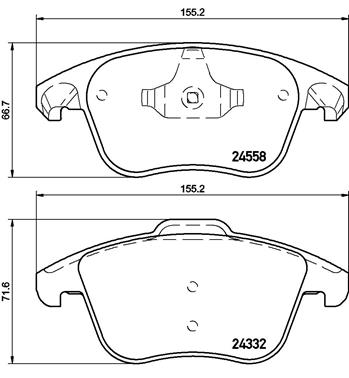 BREMBO Bremsbelagsatz, Scheibenbremse P 61 117