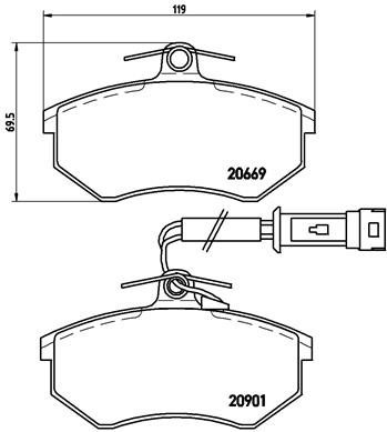 BREMBO Bremsbelagsatz, Scheibenbremse P 85 016