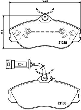 BREMBO Bremsbelagsatz, Scheibenbremse P 85 018