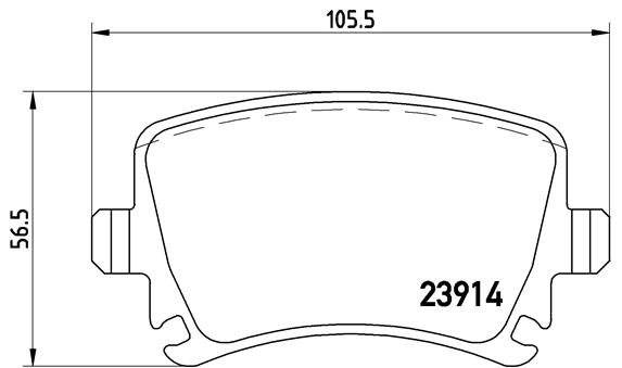 BREMBO Bremsbelagsatz, Scheibenbremse P 85 073X