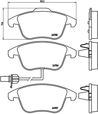 BREMBO Bremsbelagsatz, Scheibenbremse P 85 113X