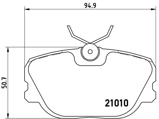 BREMBO Bremsbelagsatz, Scheibenbremse P 86 011