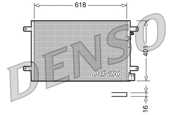DENSO Kondensator, Klimaanlage DCN02006