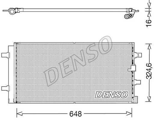 DENSO Kondensator, Klimaanlage DCN02044
