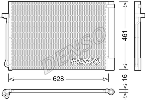 DENSO Kondensator, Klimaanlage DCN05013
