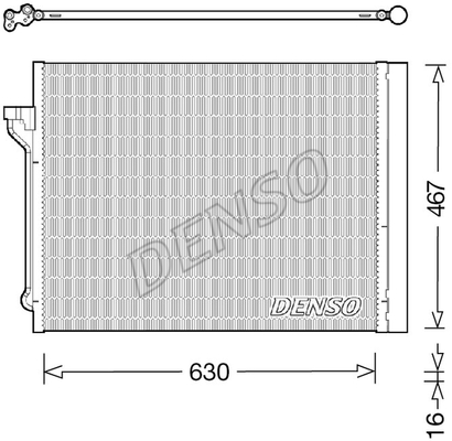 DENSO Kondensator, Klimaanlage DCN05029