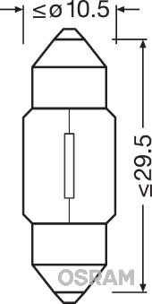 OSRAM Glühlampe, Kofferraumleuchte 6438