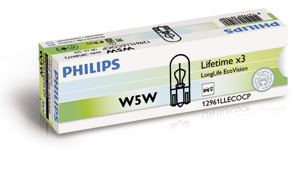 PHILIPS Glühlampe, Kennzeichenleuchte 12961LLECOCP