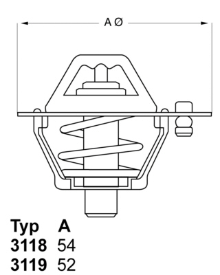 BorgWarner (Wahler) Thermostat, Kühlmittel 3119.82