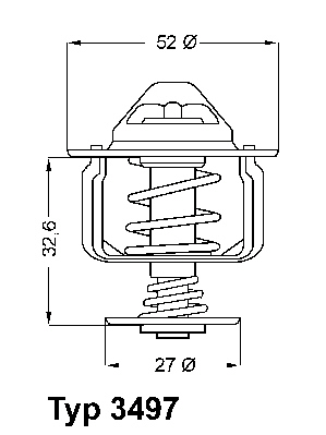 BorgWarner (Wahler) Thermostat, Kühlmittel 3497.88D
