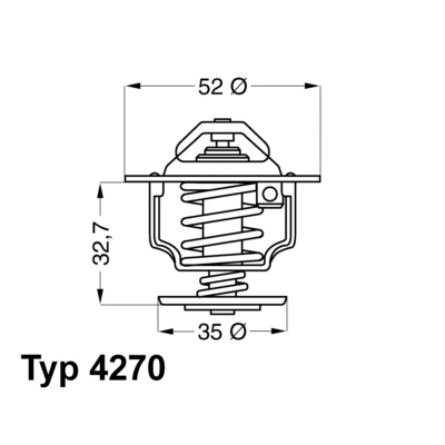 BorgWarner (Wahler) Thermostat, Kühlmittel 4270.88D