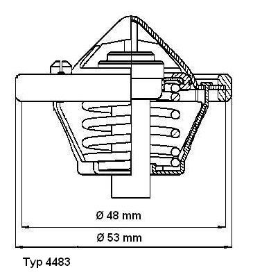BorgWarner (Wahler) Thermostat, Kühlmittel 4483.82D