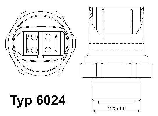 BorgWarner (Wahler) Temperaturschalter, Kühlerlüfter 6024.95D