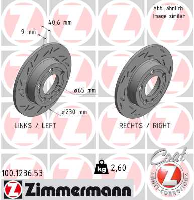 ZIMMERMANN Bremsscheibe 100.1236.53