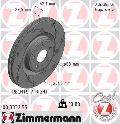 ZIMMERMANN Bremsscheibe 100.3332.55