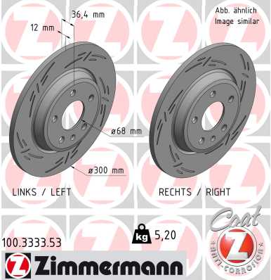 ZIMMERMANN Bremsscheibe 100.3333.53