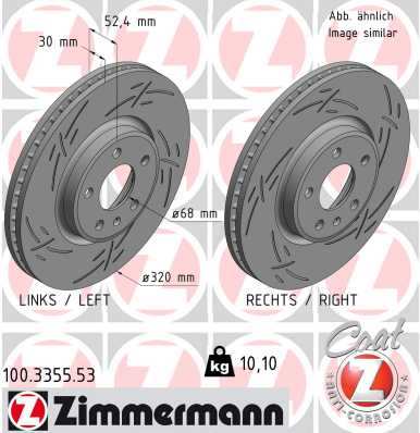 ZIMMERMANN Bremsscheibe 100.3355.53