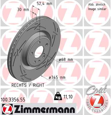 ZIMMERMANN Bremsscheibe 100.3356.55