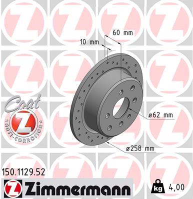 ZIMMERMANN Bremsscheibe 150.1129.52