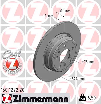ZIMMERMANN Bremsscheibe 150.1272.20
