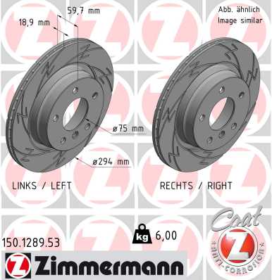 ZIMMERMANN Bremsscheibe 150.1289.53