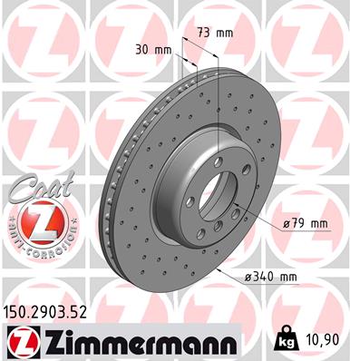 ZIMMERMANN Bremsscheibe 150.2903.52