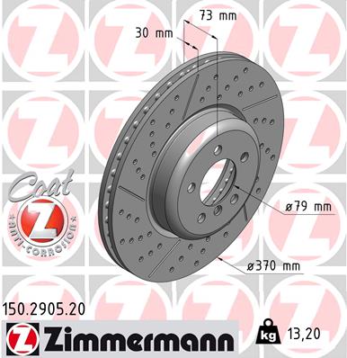 ZIMMERMANN Bremsscheibe 150.2905.20
