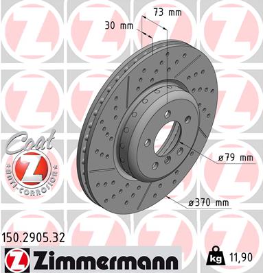 ZIMMERMANN Bremsscheibe 150.2905.32