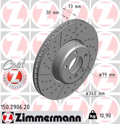 ZIMMERMANN Bremsscheibe 150.2906.20