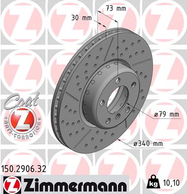 ZIMMERMANN Bremsscheibe 150.2906.32