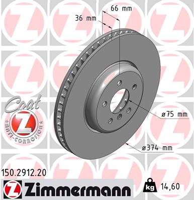 ZIMMERMANN Bremsscheibe 150.2912.20