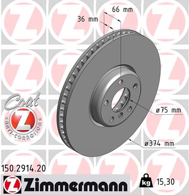 ZIMMERMANN Bremsscheibe 150.2914.20