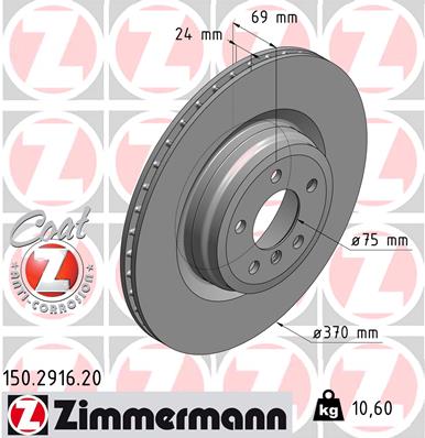 ZIMMERMANN Bremsscheibe 150.2916.20