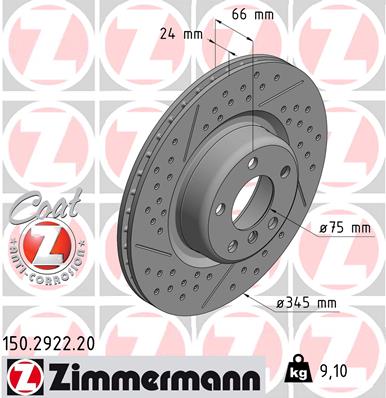 ZIMMERMANN Bremsscheibe 150.2922.20