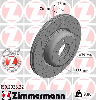 ZIMMERMANN Bremsscheibe 150.2935.32