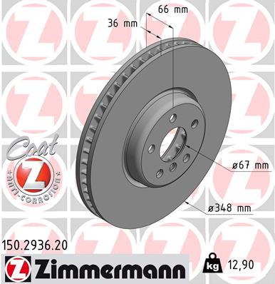 ZIMMERMANN Bremsscheibe 150.2936.20