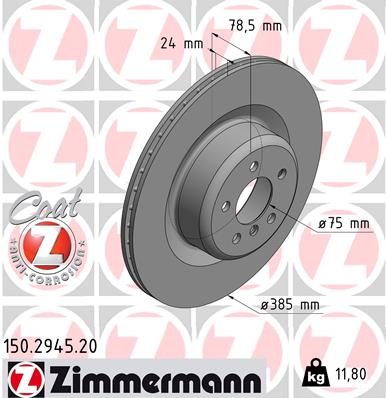 ZIMMERMANN Bremsscheibe 150.2945.20