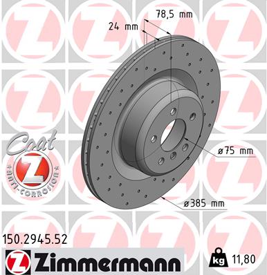 ZIMMERMANN Bremsscheibe 150.2945.52