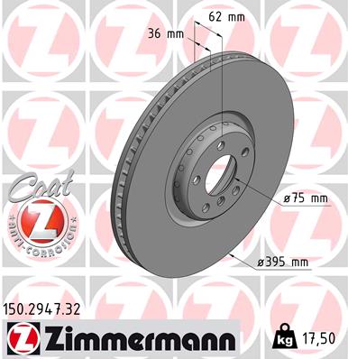 ZIMMERMANN Bremsscheibe 150.2947.32