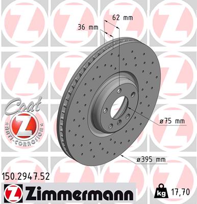 ZIMMERMANN Bremsscheibe 150.2947.52